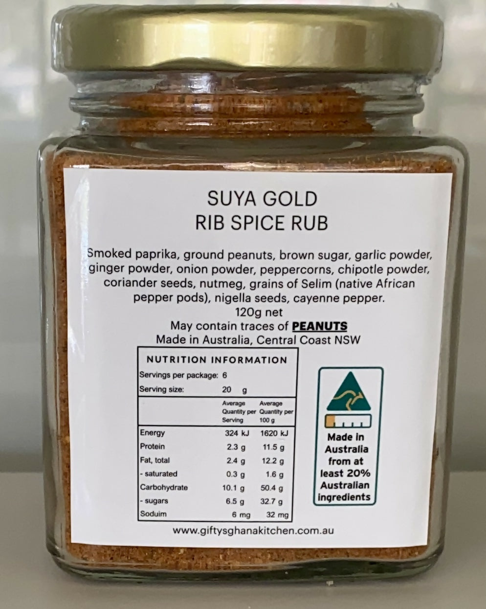 "SUYA GOLD" RIB SPICE RUB - West African Spice Blend