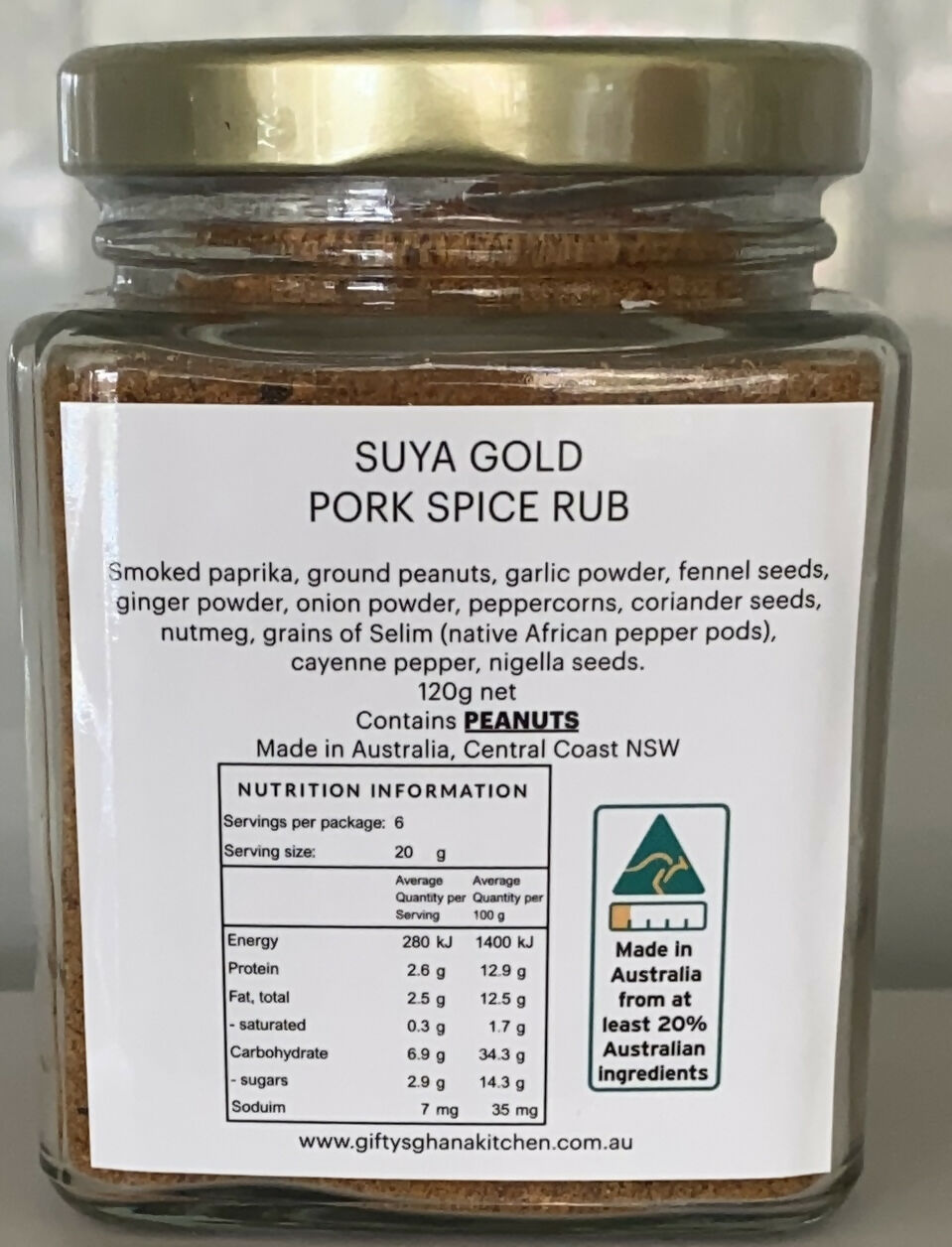 "SUYA GOLD" PORK SPICE RUB - West African Spice Blend