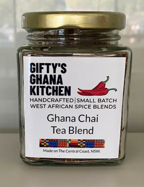 Ghana Chai Tea Blend - Handcrafted aromatic tea blend with native African Pepper (grains of Selim)